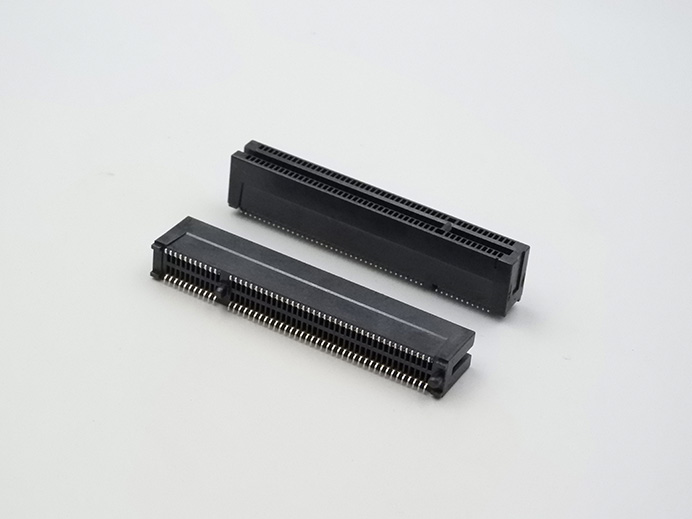 PCIe-36/64/98 pin, Vertial , SMT type, Plastic posts (Open End) (GEN4)
