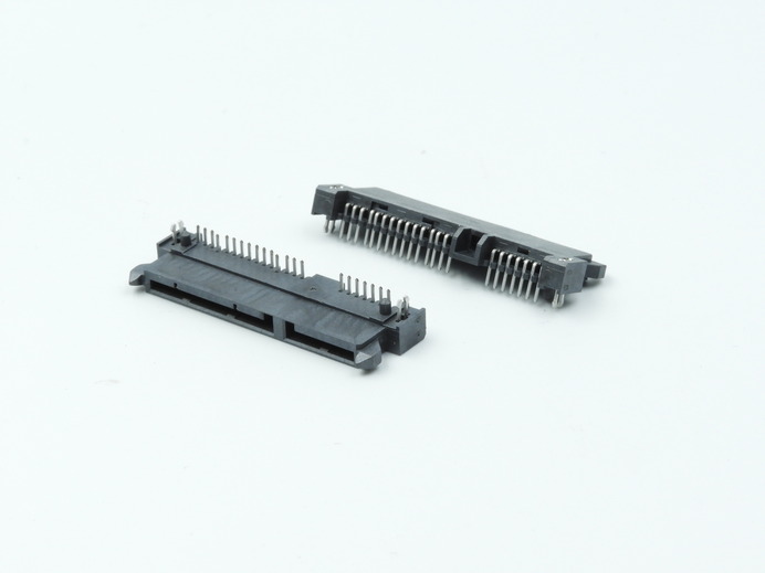 SATA-7+15 PIN, Female, R/A, DIP type (H=4.3mm/6.7mm) Reverse type