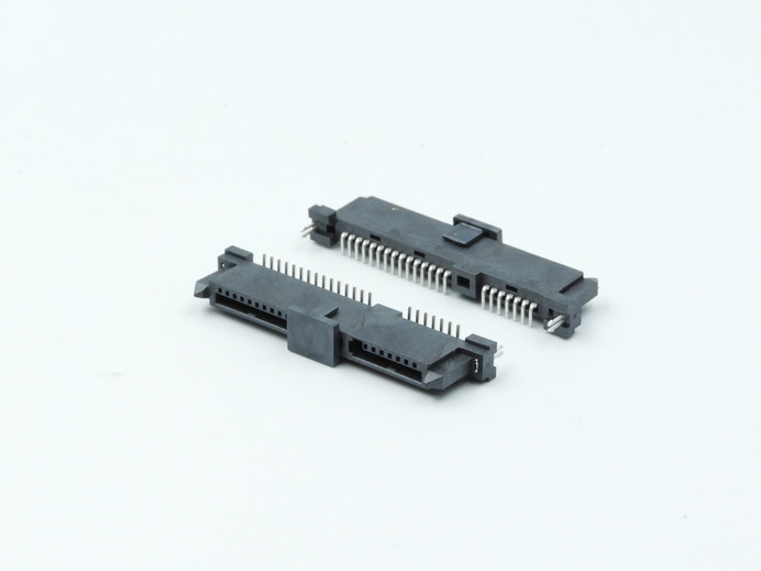 SATA-7+15 PIN, Vertical, SMT type (Cap+Reel)