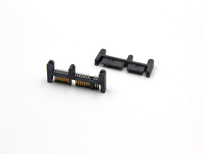 Micro SATA 7+9 PIN, R/A, Straddle type