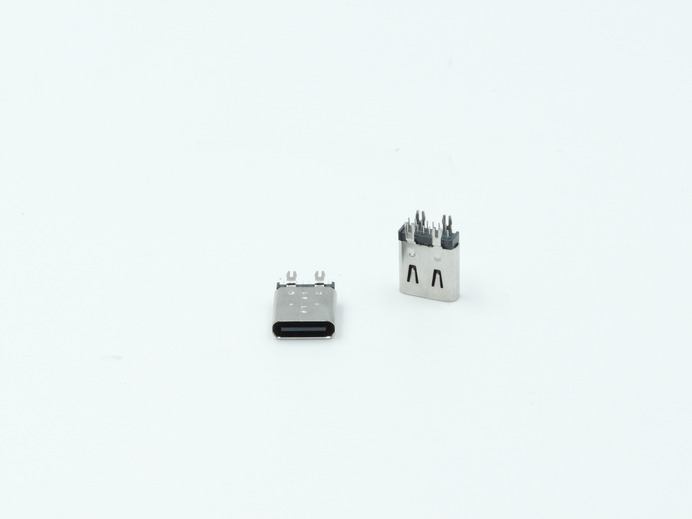 USB 2.0 Type C, 16 pin, Vertical, Receptacle, DIP type (H=10mm) (TID No.4463)