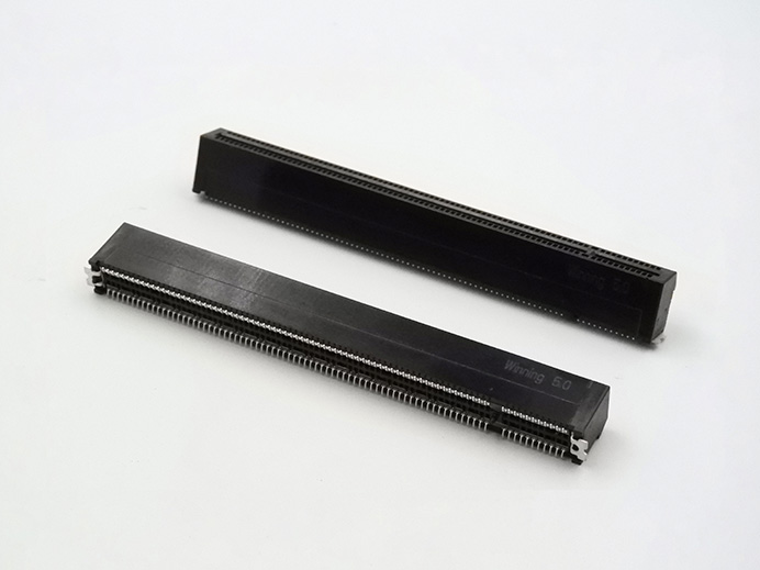 PCIe-36/64/98/164 pin, Vertical , SMT type, SMT Metal pads (GEN5)