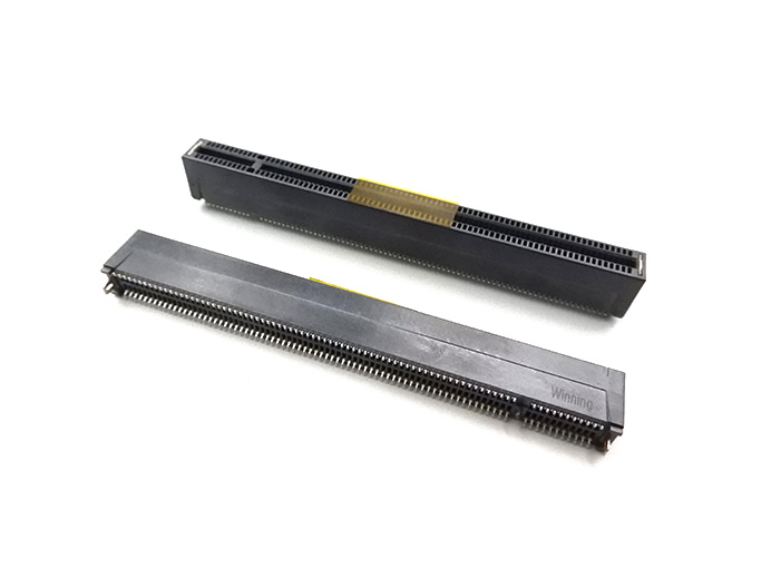 PCIe-36/64/98/164 pin, Vertial , SMT type, Metal posts (GEN4)