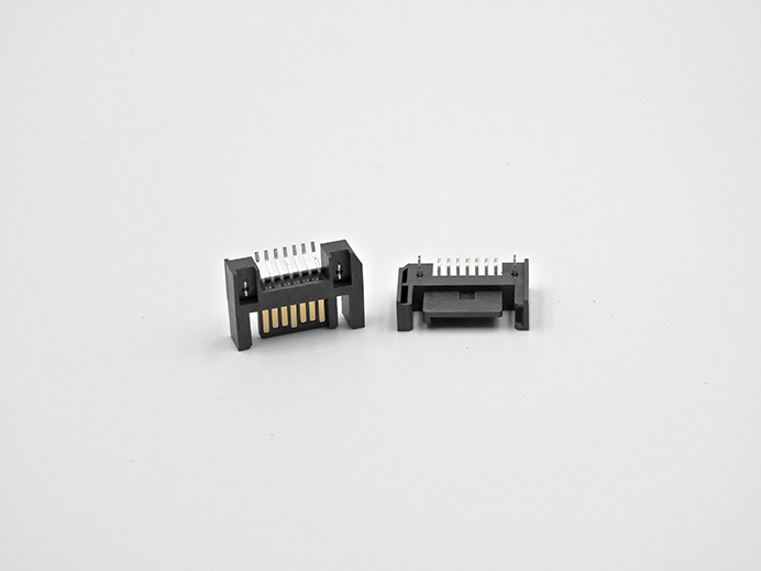 SATA-7PIN, R/A, SMT type (Reverse type B)