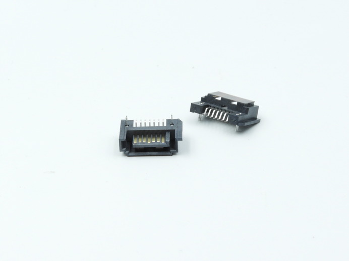 SATA-7PIN, Male, R/A, SMT type