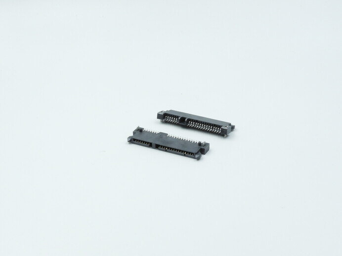 SATA-7+15 PIN, Female, R/A, SMT type (H=3.55mm/4.3mm/5.0mm/5.55mm/6.7mm)