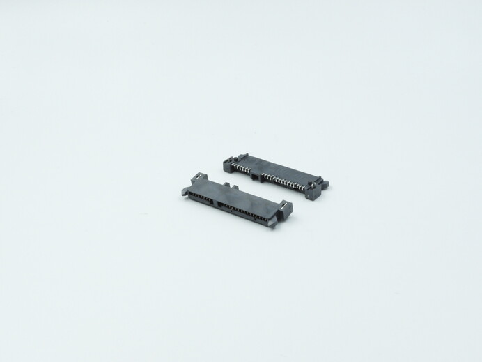 SATA-7+15 PIN, Female, R/A, SMT type (H=4.3mm/5.0mm/6.7mm/7.5mm) Reverse type
