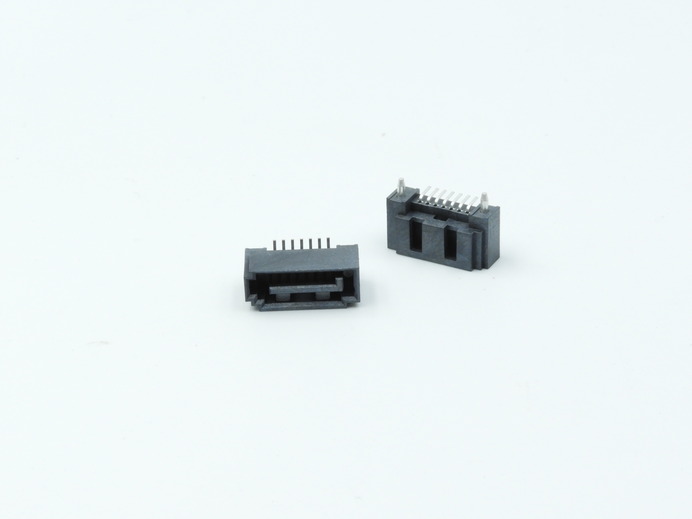 SATA-7PIN, Vertical, SMT B post type  (Reverse type)