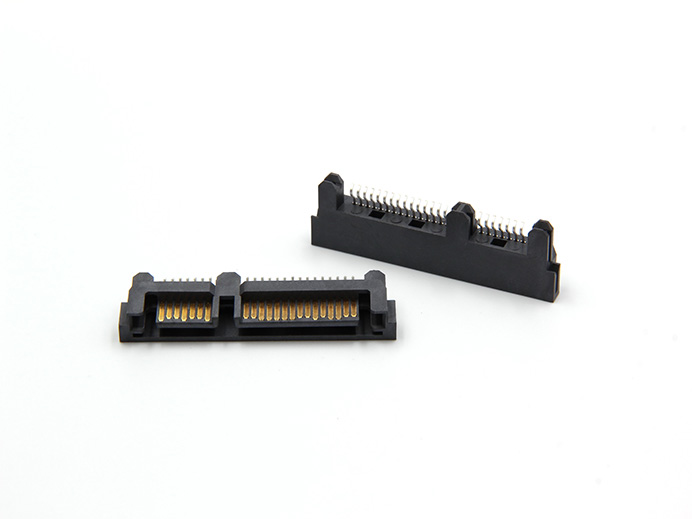 SATA-7+15 PIN, R/A , DIP type with Shielding (Double Row)