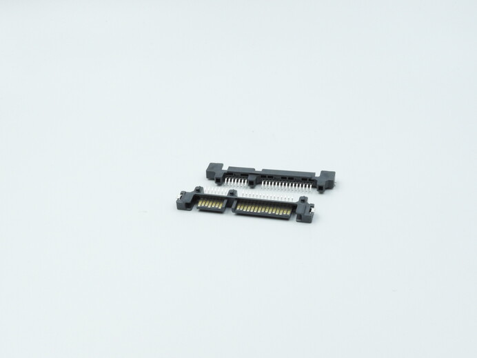 SATA-7+15 PIN, Male, R/A , SMT type (Reverse type)