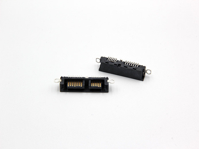 Slim Line SATA 7+6 PIN, R/A, SMT type