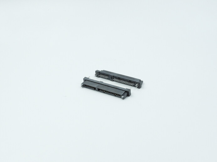 SATA-7+15 PIN, Female, Vertical, DIP type (Single Row)