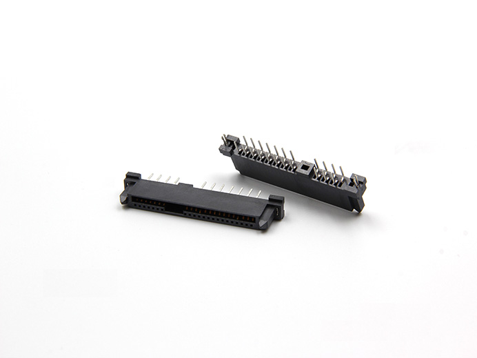 SATA-7+15 PIN, Vertical, DIP type (Double Row) (D) No spacing