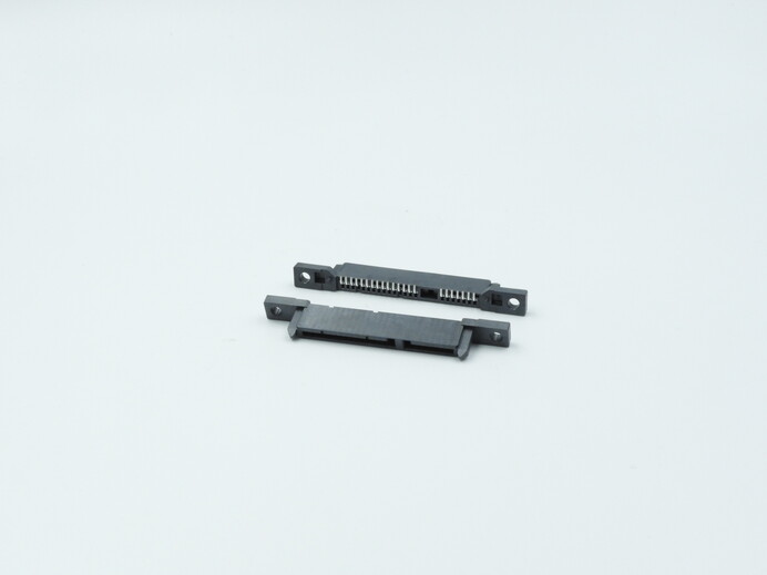 SATA-7+15 PIN, Female, Vertical, SMT type (Screw type)