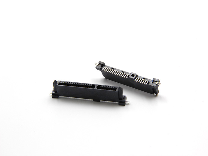 SATA-7+15 PIN, Vertical, SMT type (SMT post)