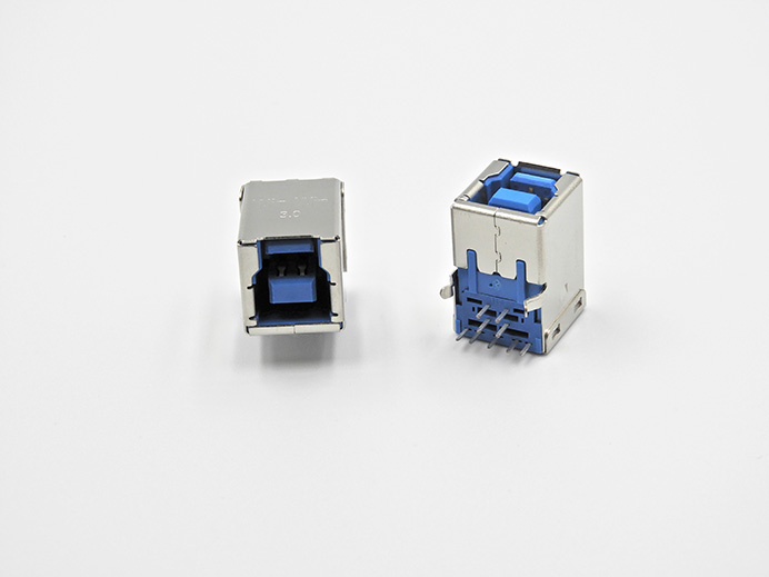 USB 3.2 (Gen1) B type, 9 pin, R/A, Receptacle, DIP type (TID No.360000306)