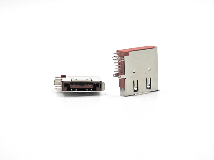 e SATA-7PIN, Upright, DIP type